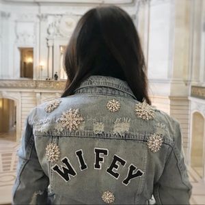 one day bridal denim jacket
